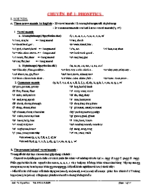 Bài tập Ngữ âm - Chuyên đề 1 Phonetics